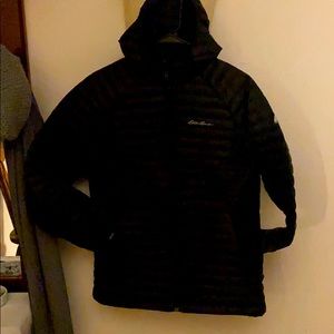 EddieBauer black jacket Microtherm 2.0 down medium